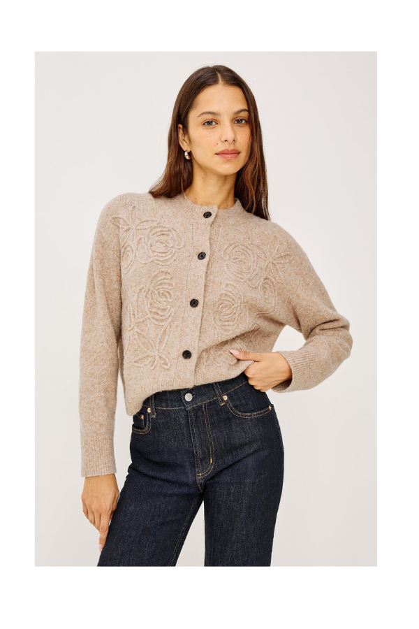Coralee Cardigan in Sand
