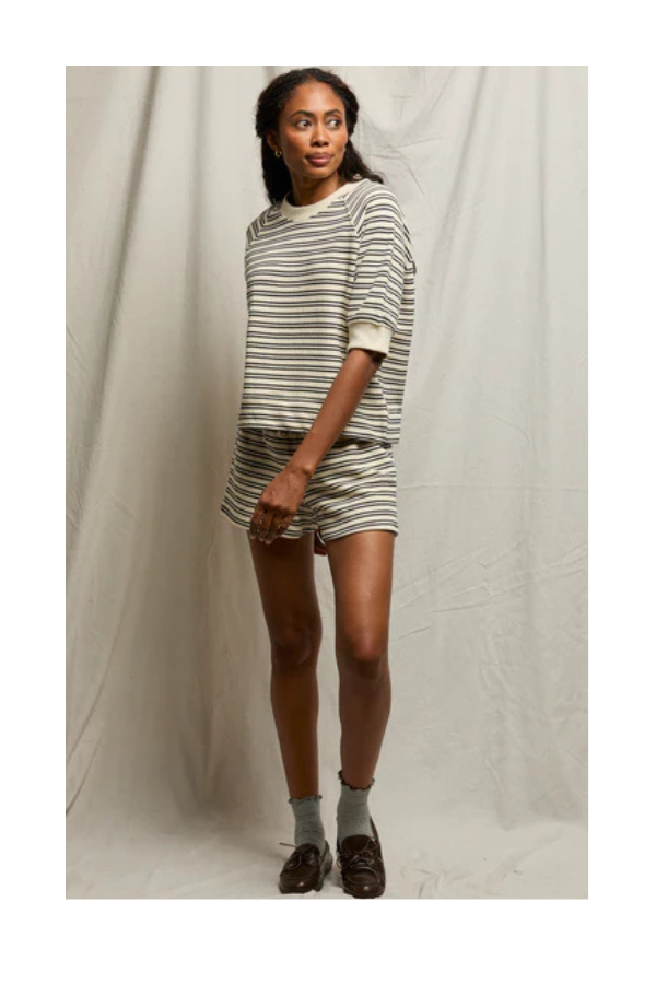 Effie Sweatshirt in Cobalt Stripe