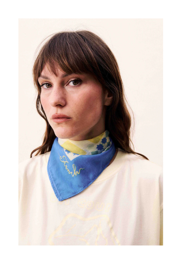 Plitvice Scarf in Bleu Azur