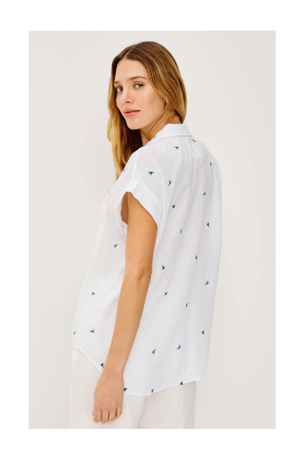 Cito Top in Bluebell Carnations