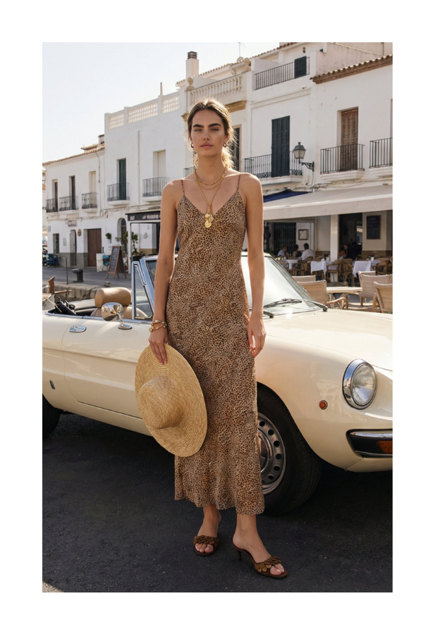 Raven Chiffon Maxi Dress in Leo