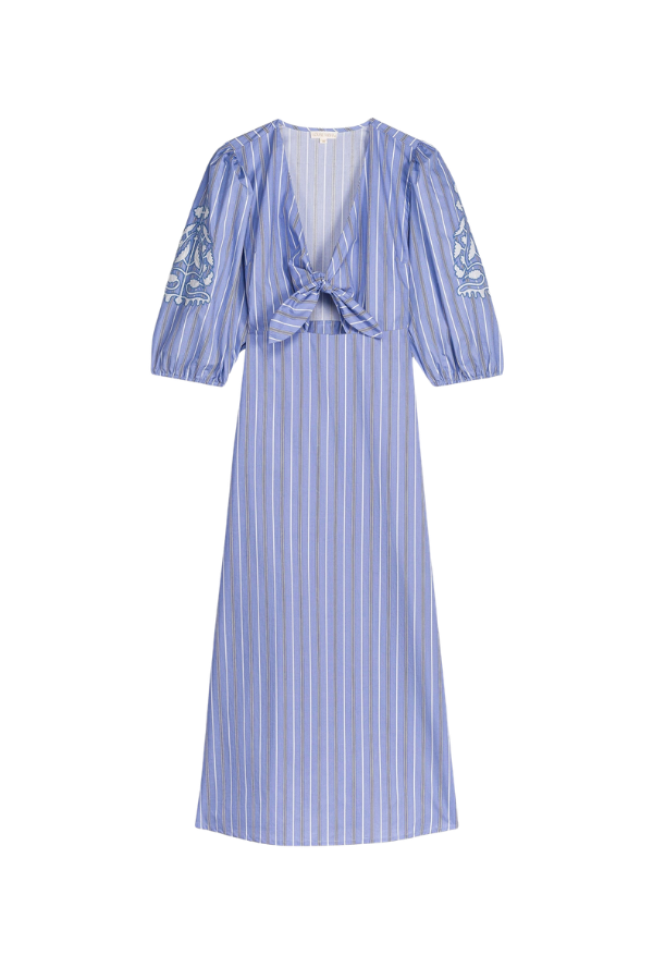 Chadhila Dress in Blue Ocean Stripes