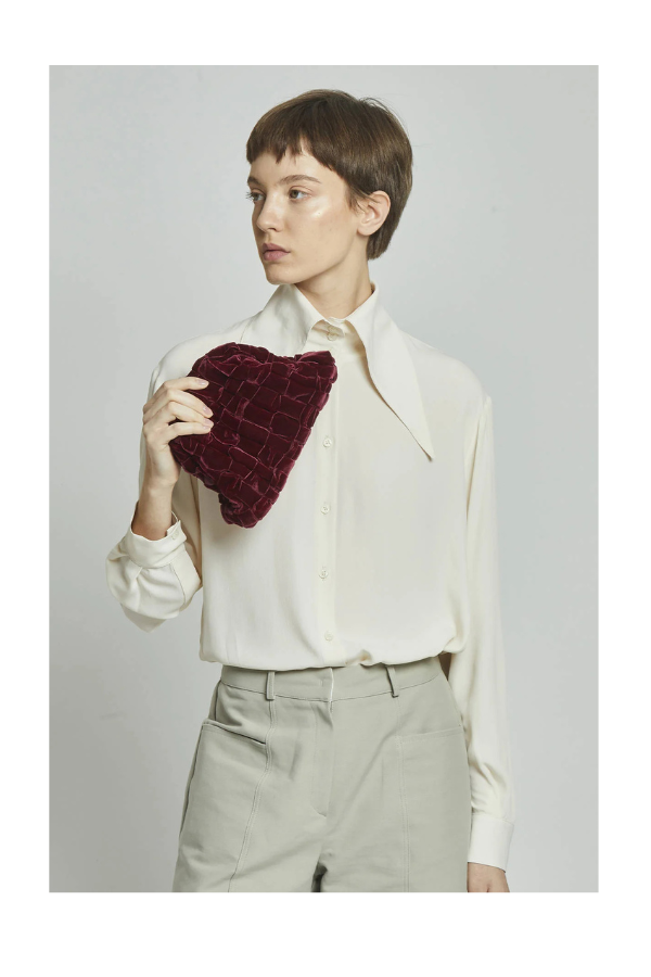 Velvet Mini Game Bag in Bordeaux