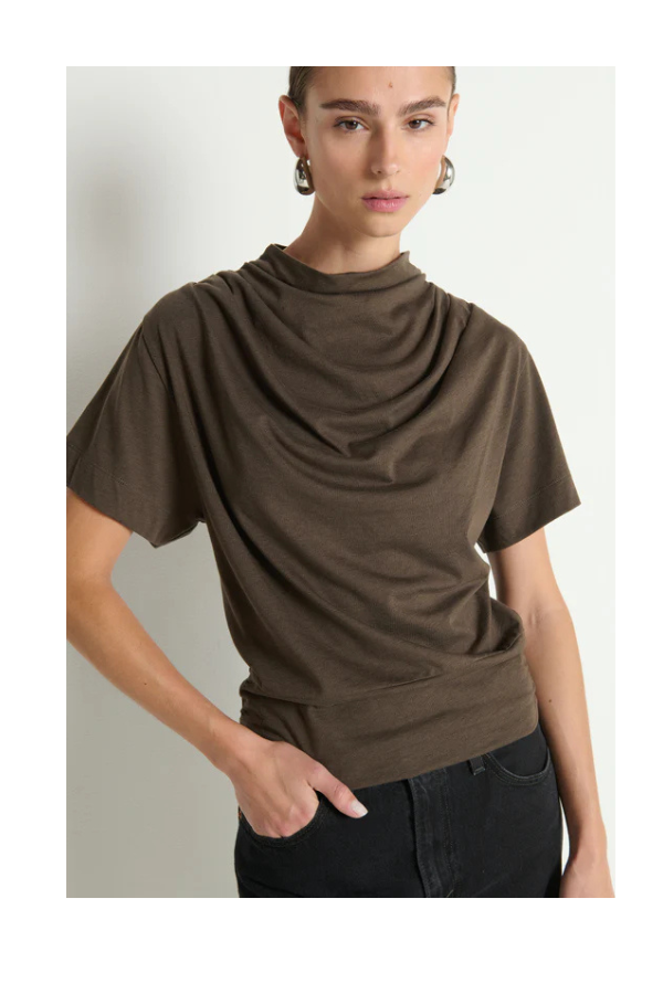 Daryl Cowlneck Tee Espresso