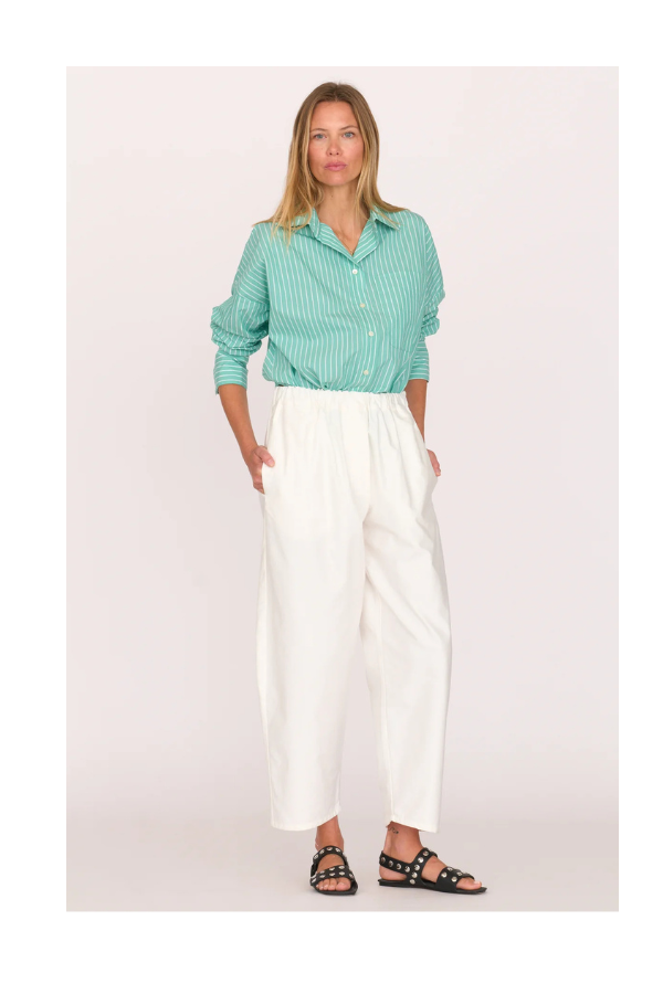 Phoenix Barrel Pant in White