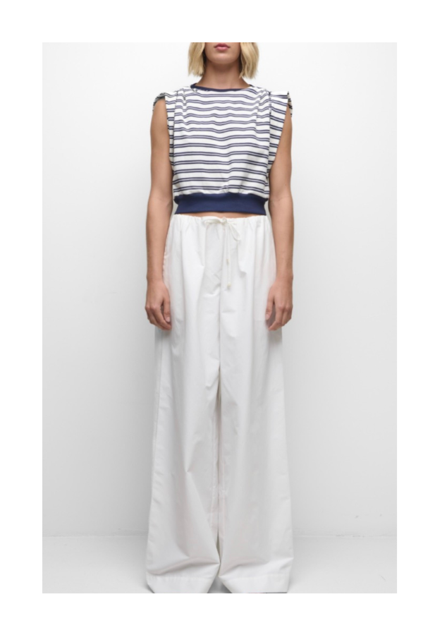 Joie Cotton Jersey Top in Midnight Stripe