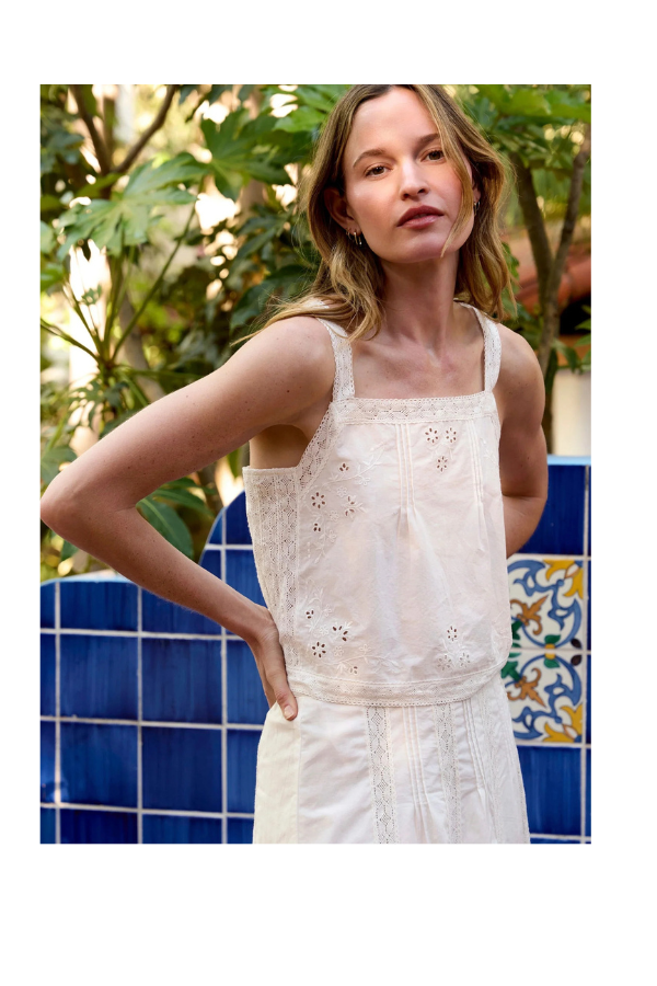 Amal Top in Ivory
