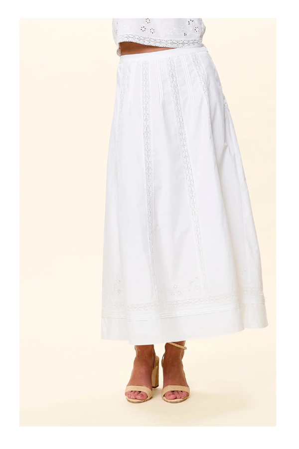 Aylin Midi Skirt in Ivory