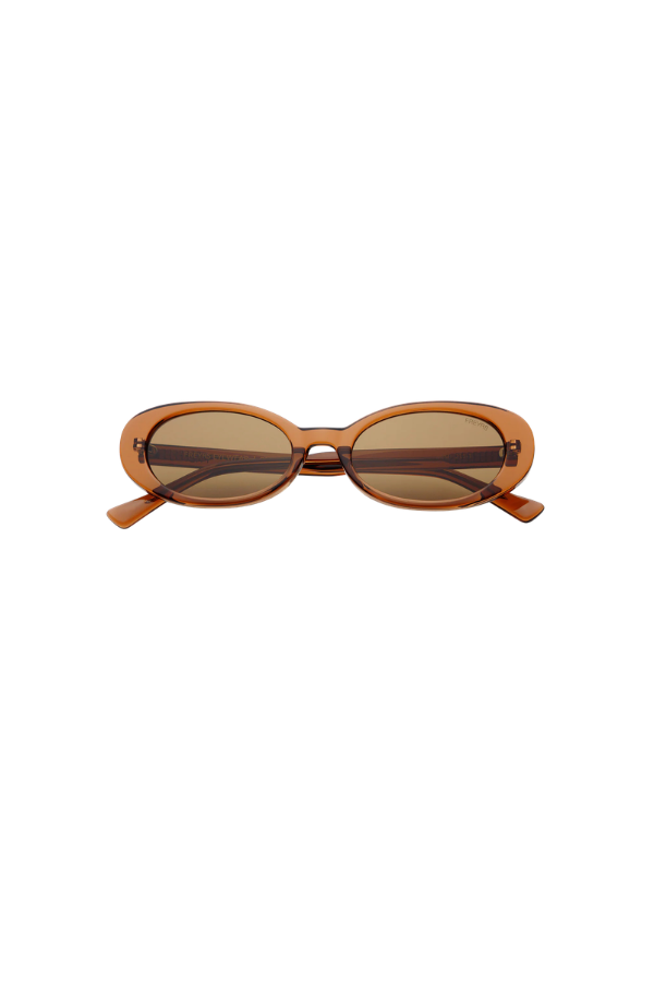 Mimi Acetate Oval Sunglasses : Brown