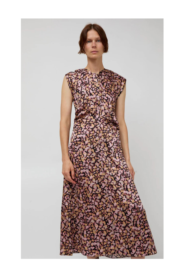 Rochelle Dress in Pink Ink Blot