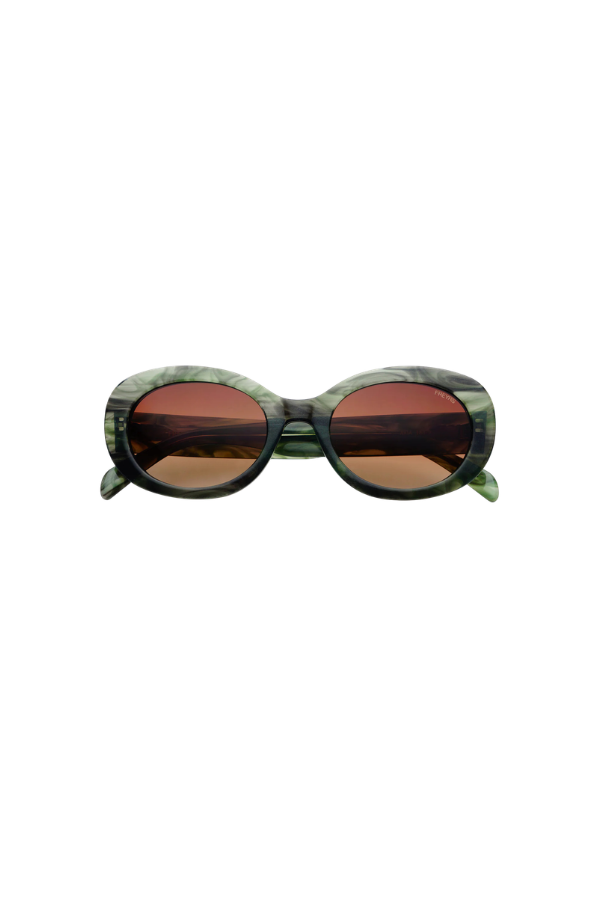 Aria Acetate Womens Oval Sunglasses : Emerald