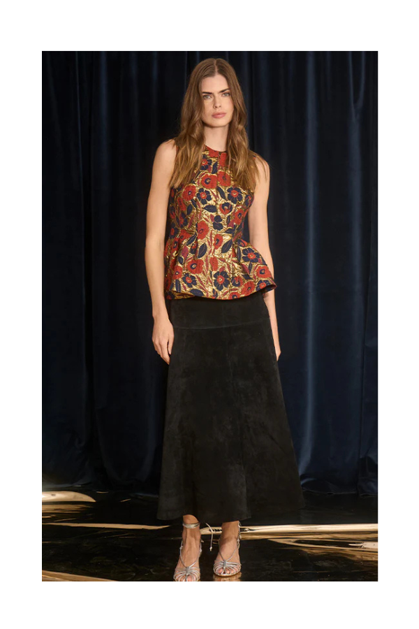 Marlow Top in Gilded Jacquard