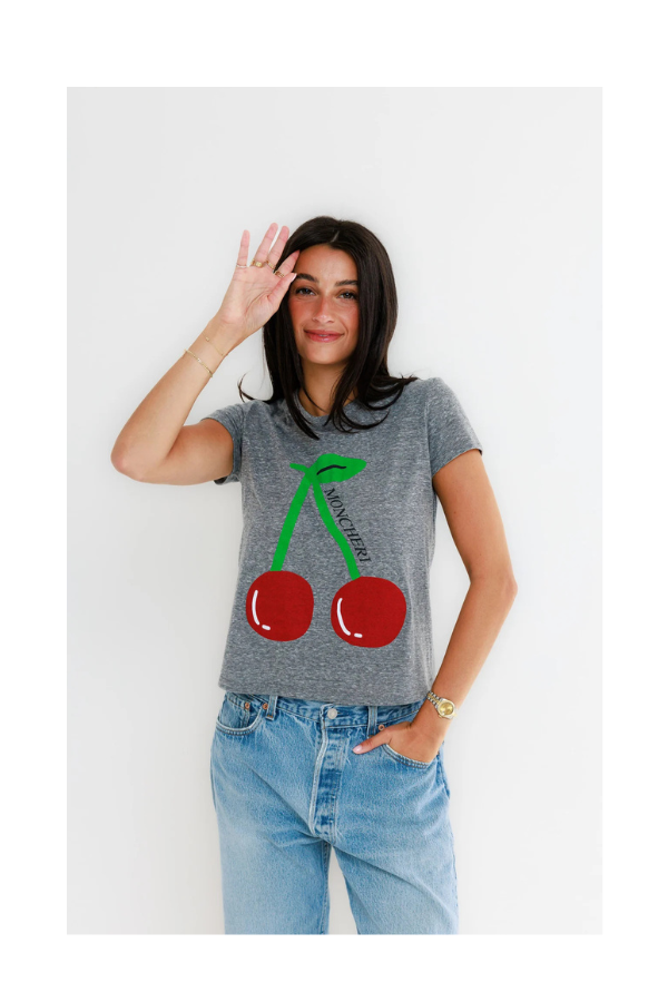 Mon Cheri Cherry in Heather Grey