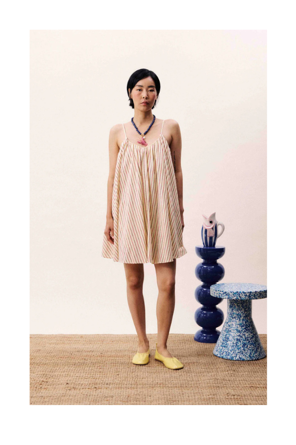 Poroa Dress in Beurre