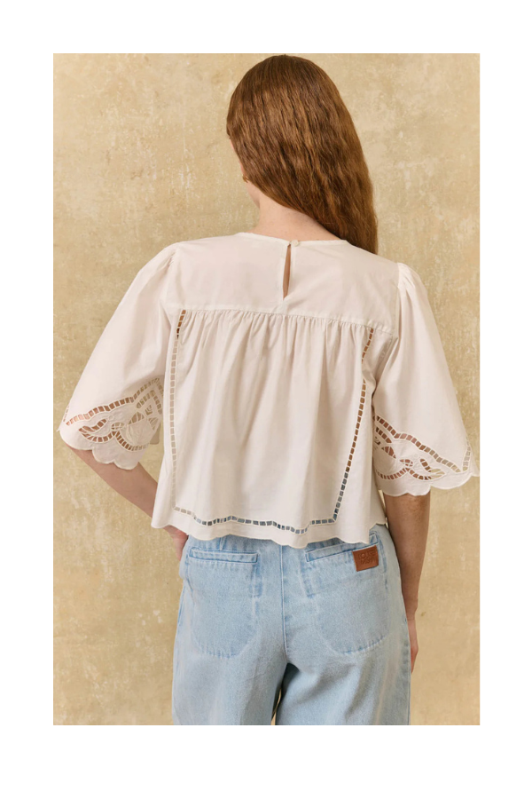 Louvia Blouse in Off White