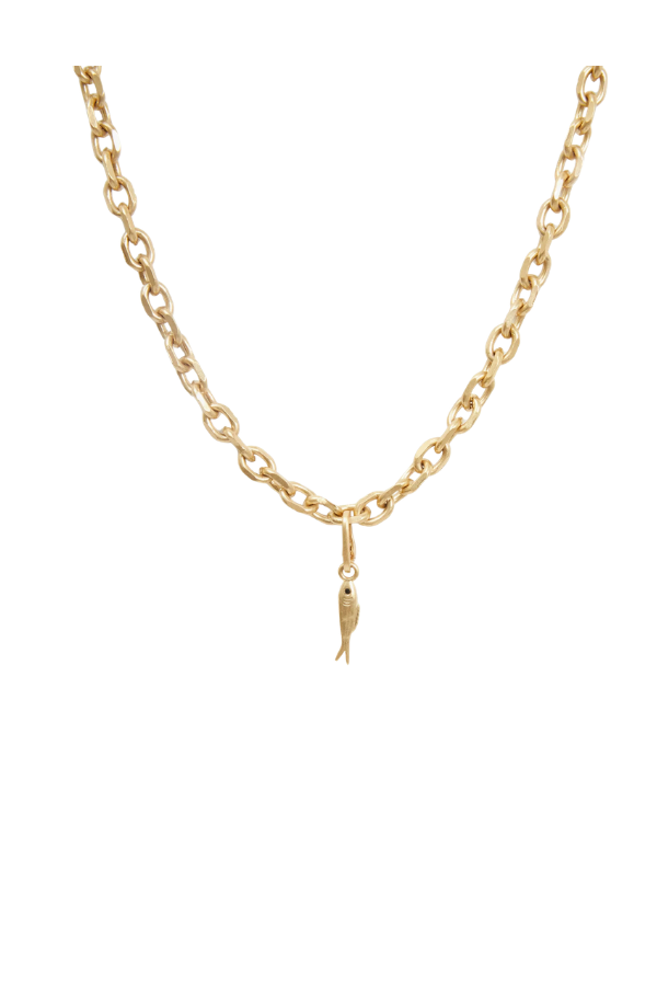 Sardine Charm in Vintage Gold