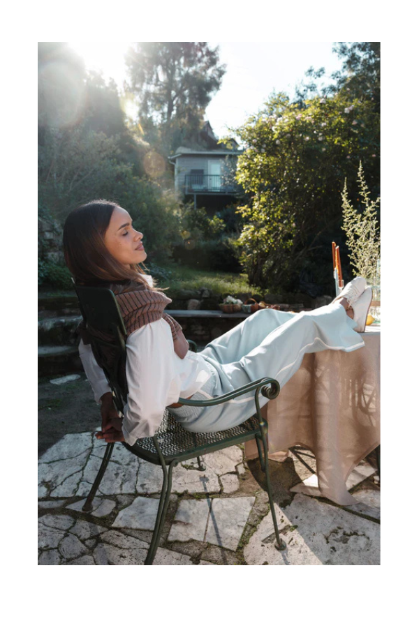 Mikos Travel Wide Leg Pants in Powder Blue