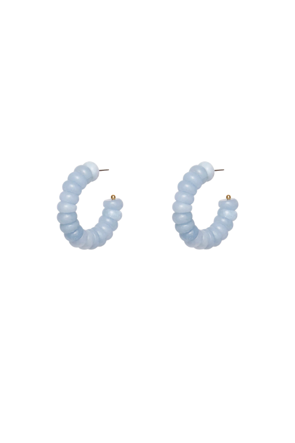 BLUE AVENTURINE HOOP EARRINGS
