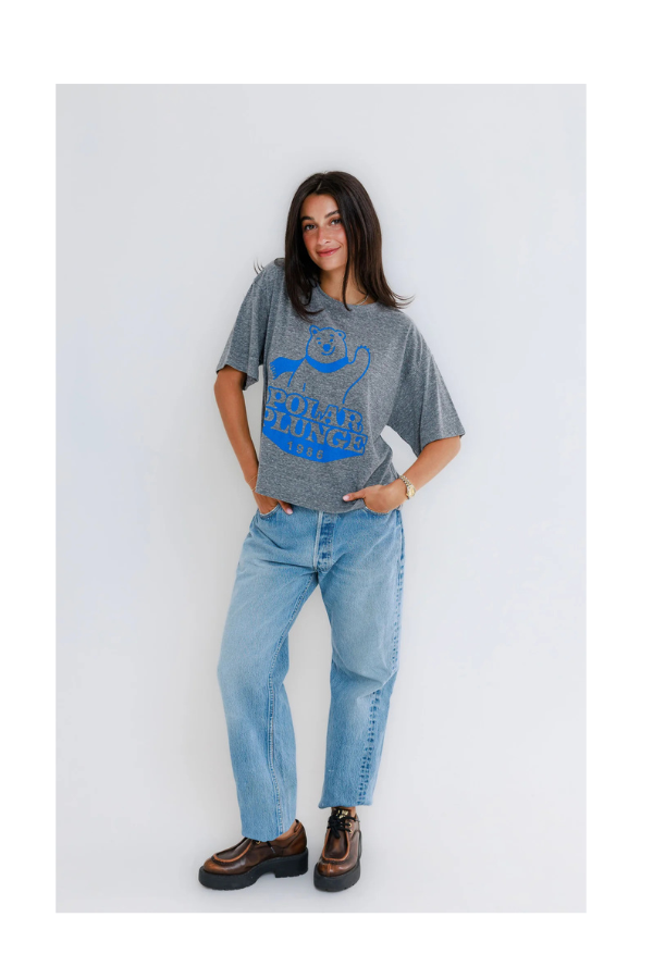 Polar Plunge Boyfriend Tee in Heather Grey