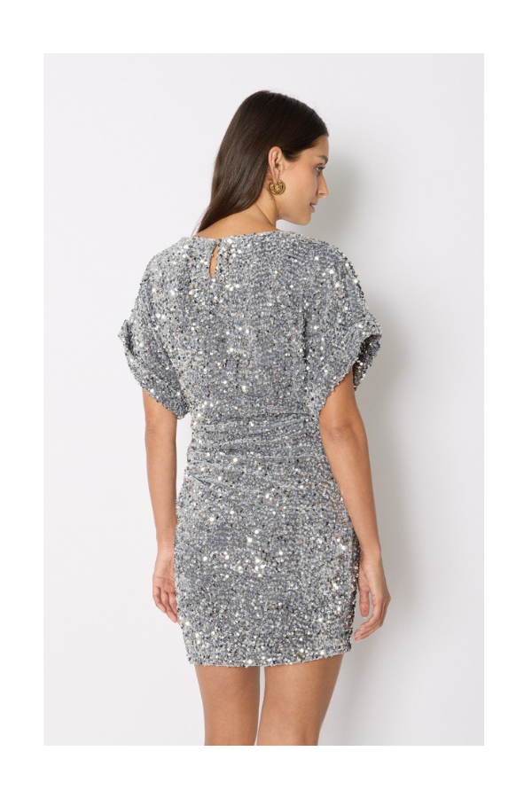 Robe Courte MC Sequins in Silver