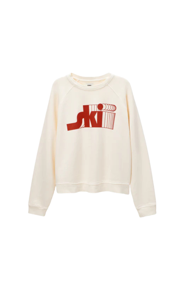 Ski Raglan Crew in Off White
