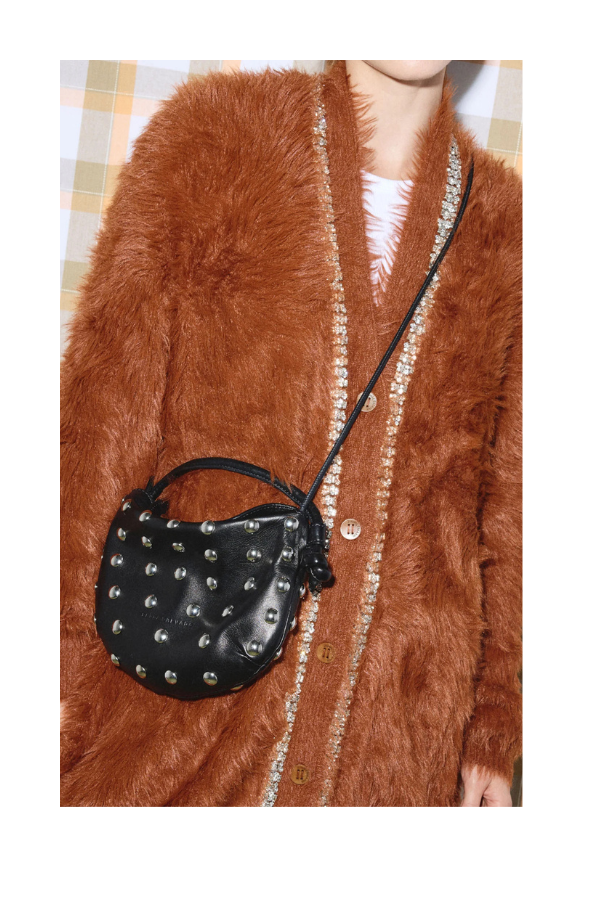 Elis in Black Nappa with Silver Studs