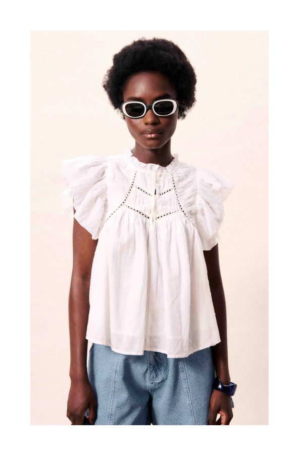 Detiana Top in Blanc