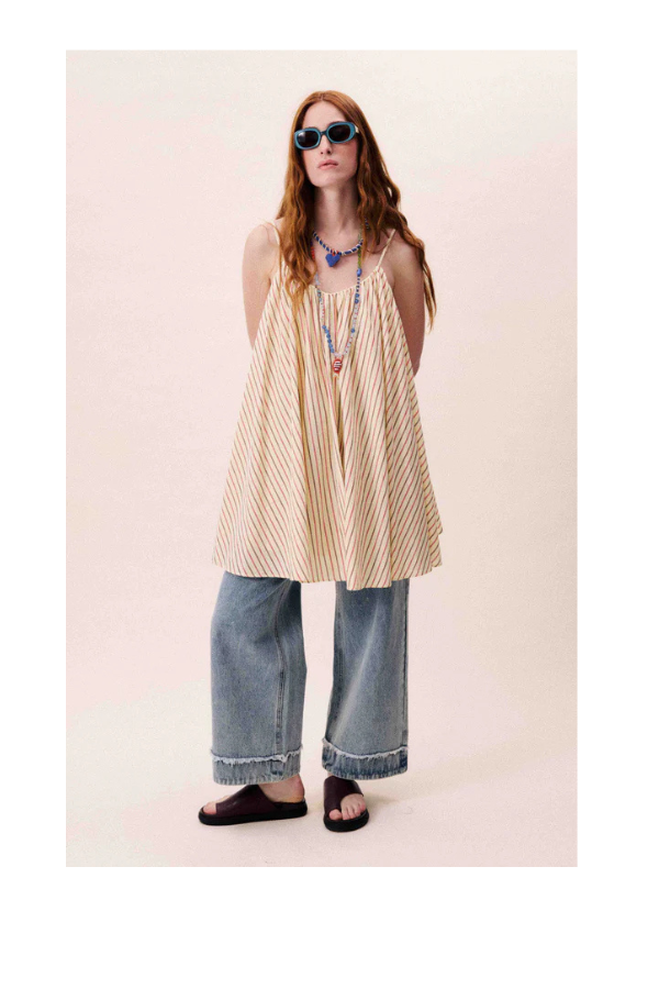 Poroa Dress in Beurre