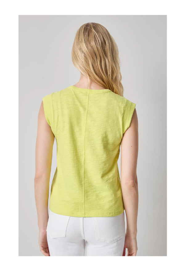Cap Sleeve Crew in Limeade