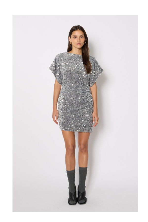 Robe Courte MC Sequins in Silver