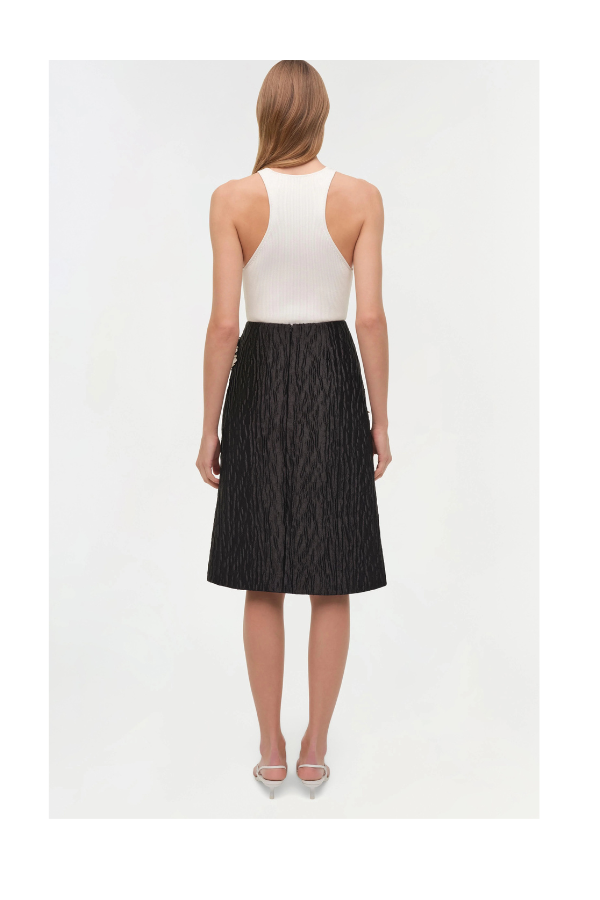 Arla Midi Skirt in Black