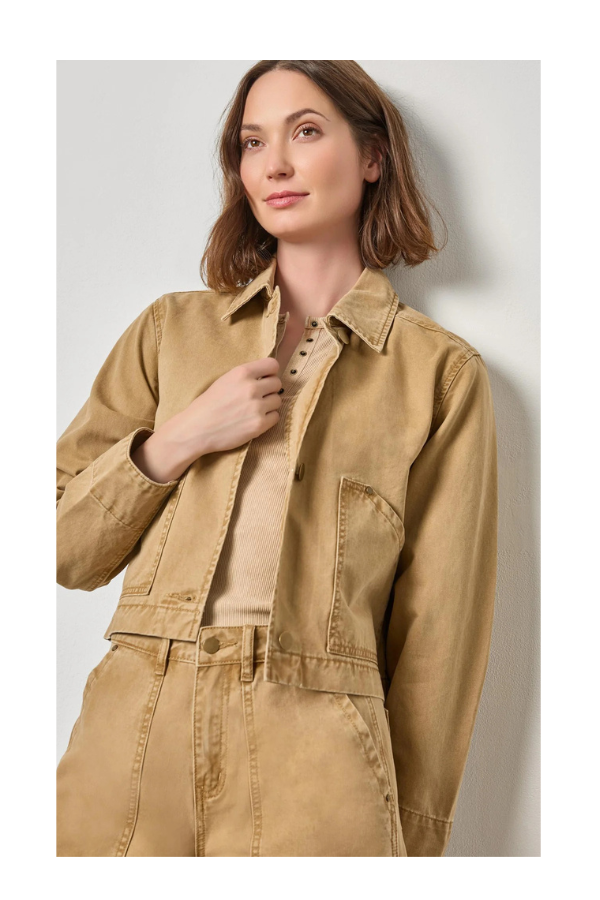 Twill Utility Jacket in Buckwheat