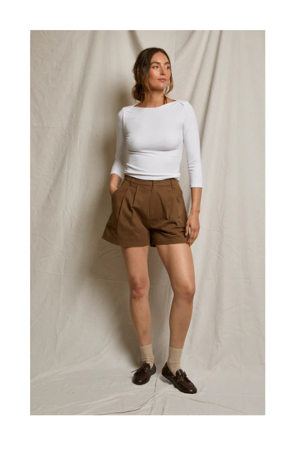 Mei Twill Shorts in Mocha