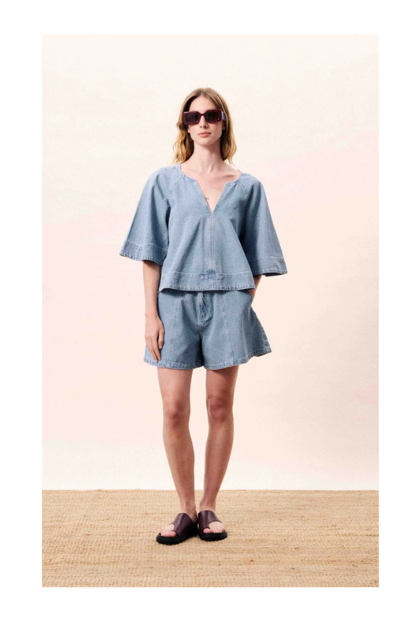 Citrine Blouse in Bleu Clair