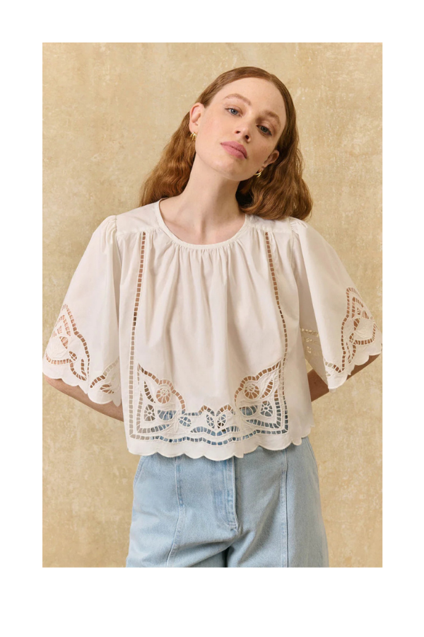 Louvia Blouse in Off White