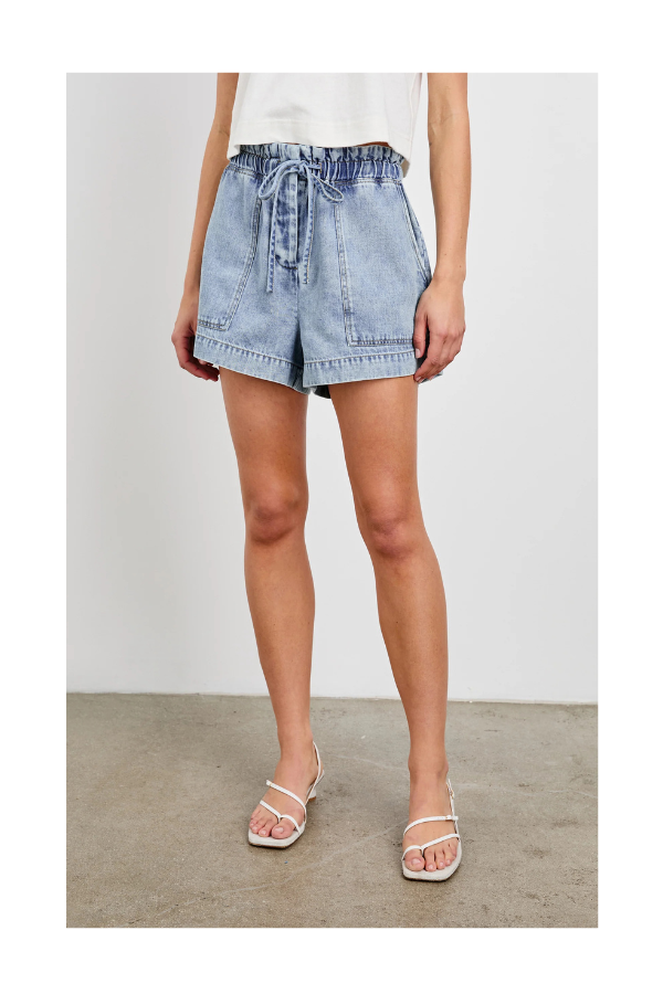 Foster Short in Faded Indigo