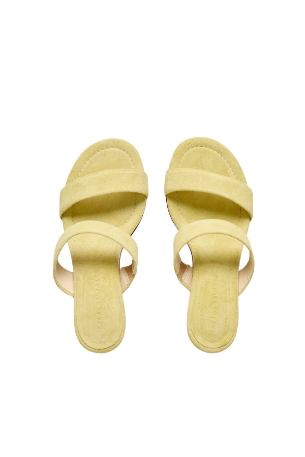 Poppy Heel in Citrus Suede