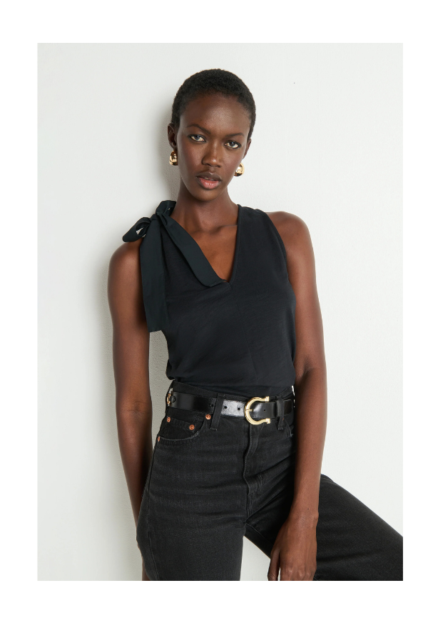 Daniella Tank in Jet Black