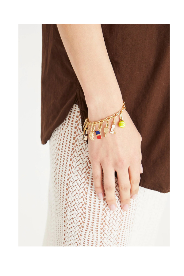 Croissant Charm in Vintage Gold