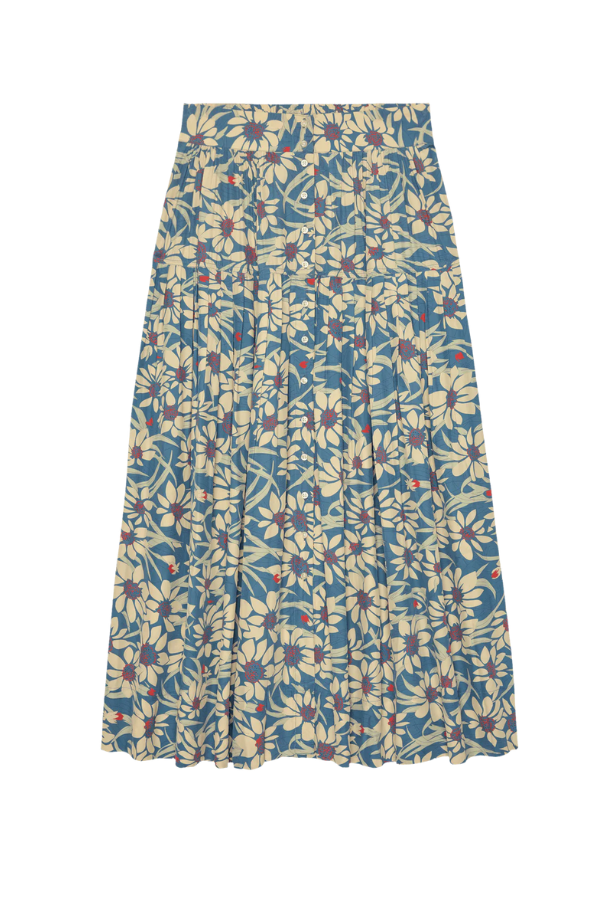 The Highland Skirt in Blue Scattered Bloom