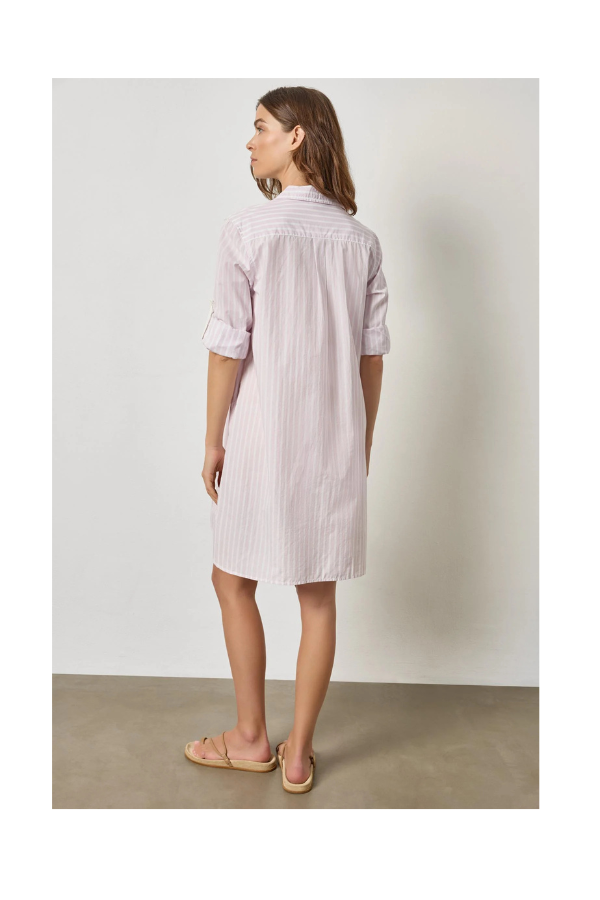 Striped Dress in Lavender Stripe