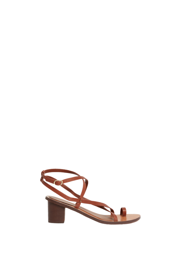 Sandale 55MM Heel in Cognac