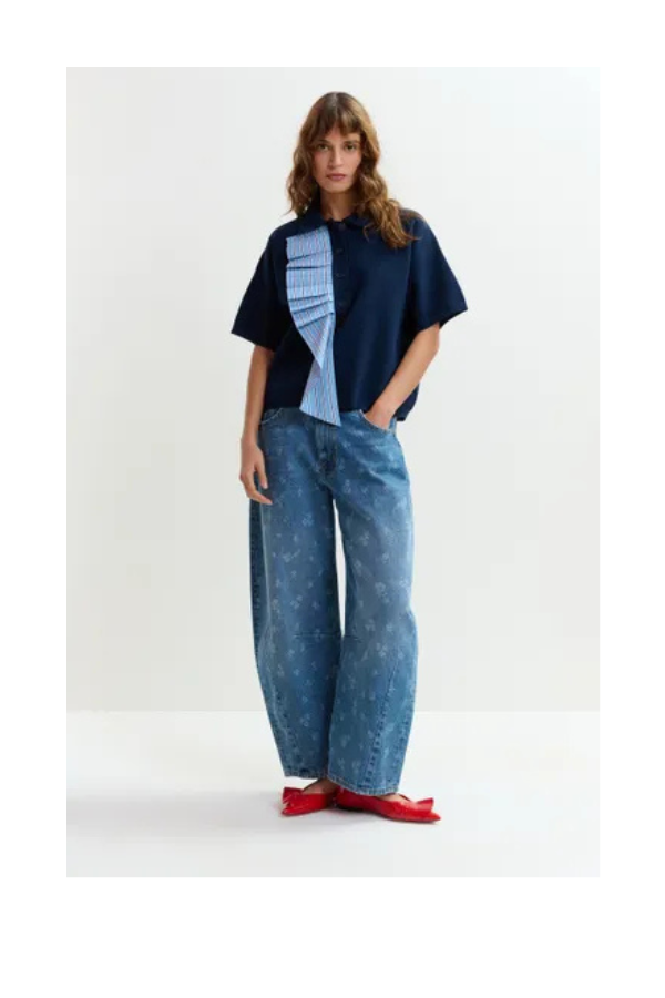 Jumble Polo with Cotton Frill