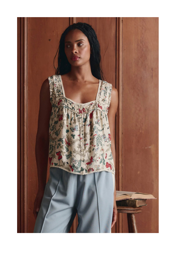 The Victorian Pleat Tank in Floating Butterfly