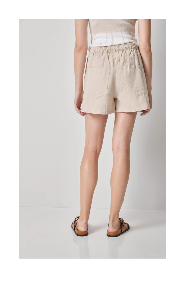 Linen Blend Easy Short in Bamboo