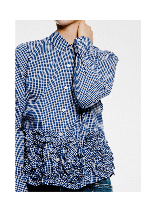 Mariel in Mini Blue Check