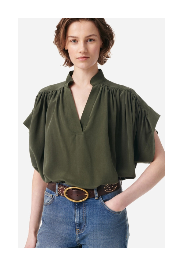 Cory Blouse in Kaki