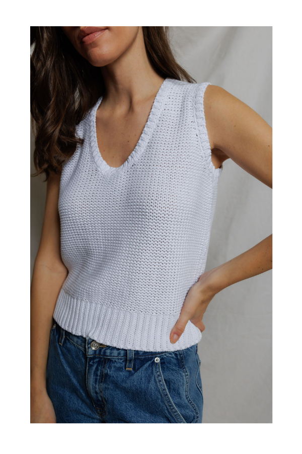 Peggy Cotton Sweater Tank Top