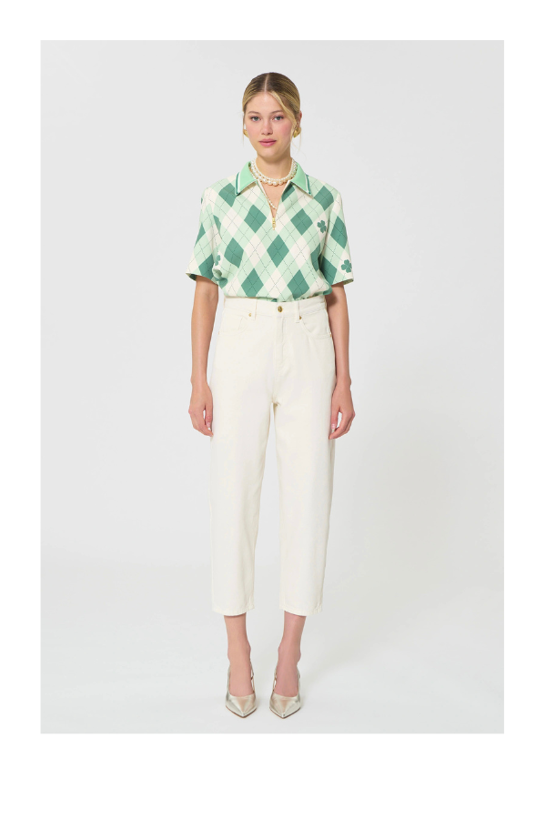 Jules Jeans in White Lightweight Denim