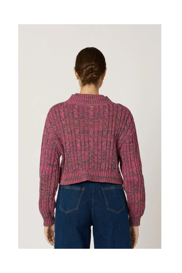 Amor Sweater in Dark Rose Multi